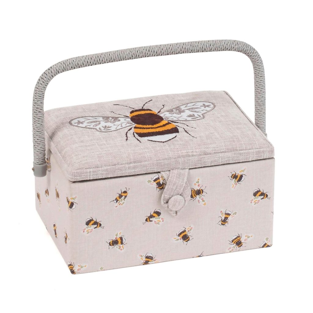 Embroidered Bee Sewing Box